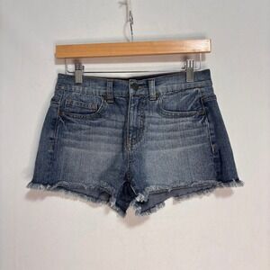 Mudd Denim Cut Off Shorts Juniors 5 Blue Frayed Hem Casual Summer Festival